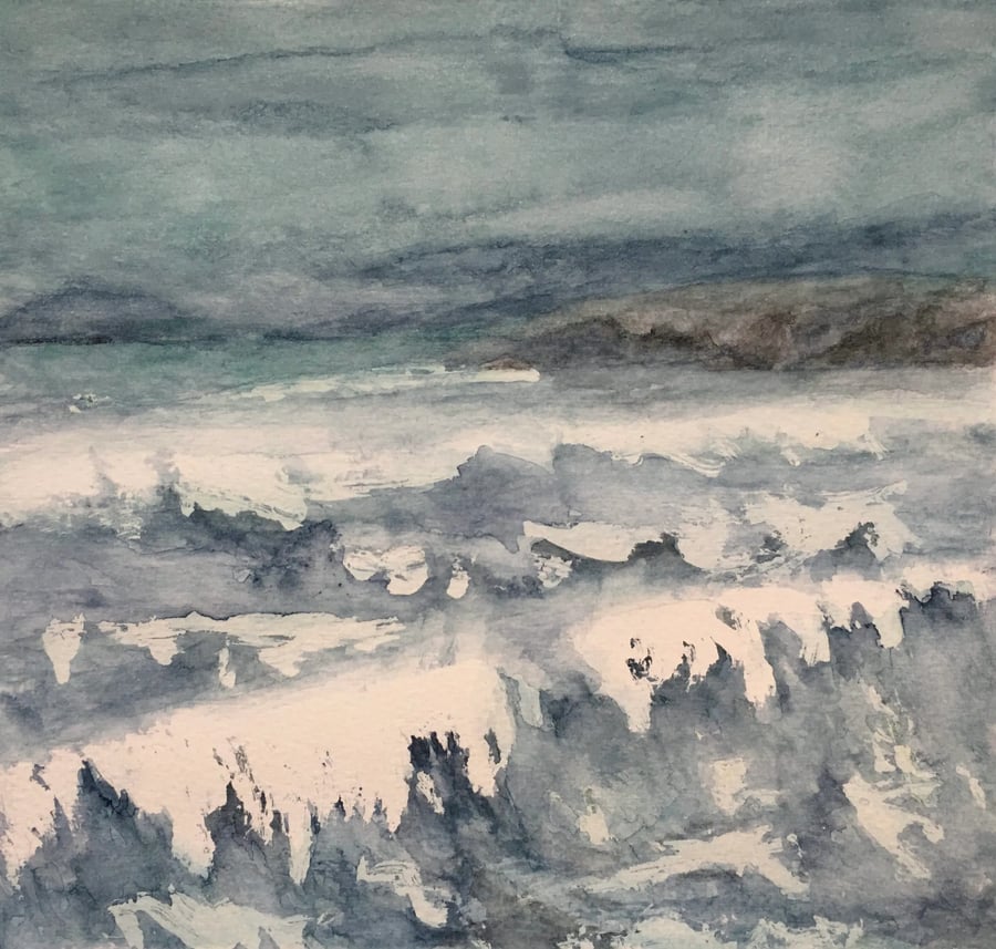 Original Watercolour - Strength of Waves