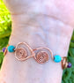 Handmade Third eye chakra bracelet  Amethyst Howlite and Copper  - Image 5