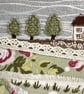 Textile Art, Embroidered Art, Mounted Wall Art - Cottage Garden - Image 6