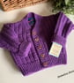 Hand Knitted Baby Girls Cardigan Size 1 - 2 years size 