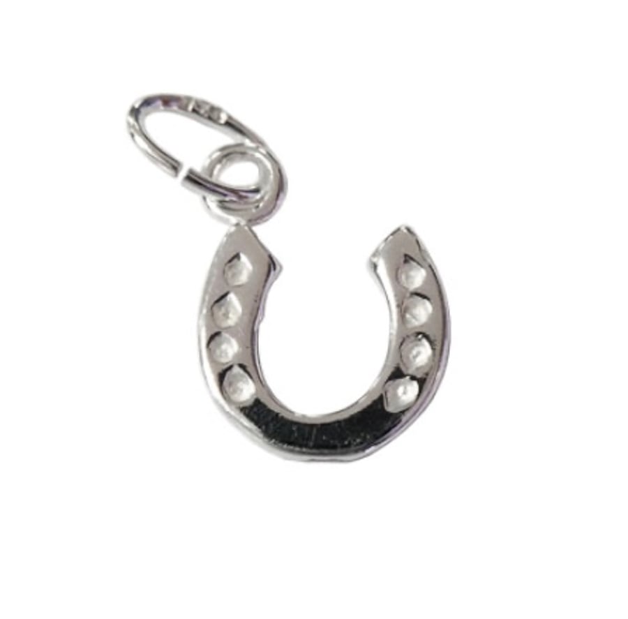 Sterling Silver Horse Shoe Pendent Hallmarked on Jump Ring