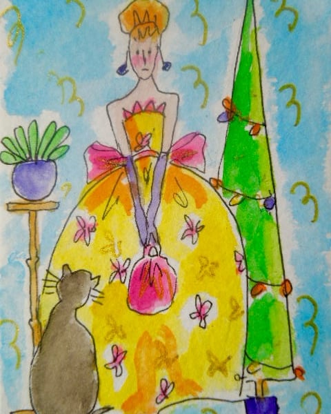  Original watercolour ACEO painting - A chill in the air.