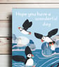Birthday Card Puffin coastal blank inside - Image 3