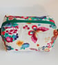Handmade Japanese Floral Boxy Makeup Bag – Butterfly & Peony Print - Image 3