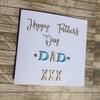 Fathers Day Card for Dad, wood card. 