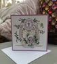 Lantern and rose cluster card - Image 1