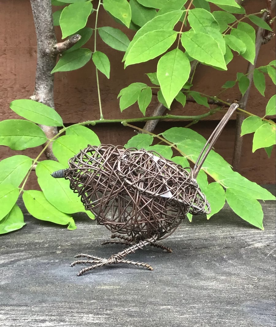 Wren Copper Wire Sculpture