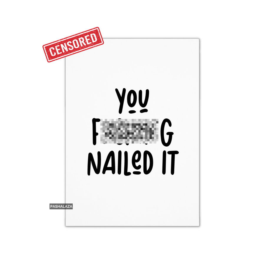 Funny Congrats Card - Novelty Congratulations Greeting Card