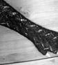Black long lace fingerless gloves - Image 1