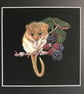 'Bramble Gatherer' a limited edition, mounted, Giclee print of a hazel dormouse  - Image 4