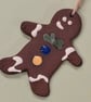 Ceramic Gingerbread Man hanging decoration  - Image 2