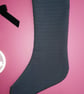 Black Christmas Stocking with Chevron Pattern - Image 2