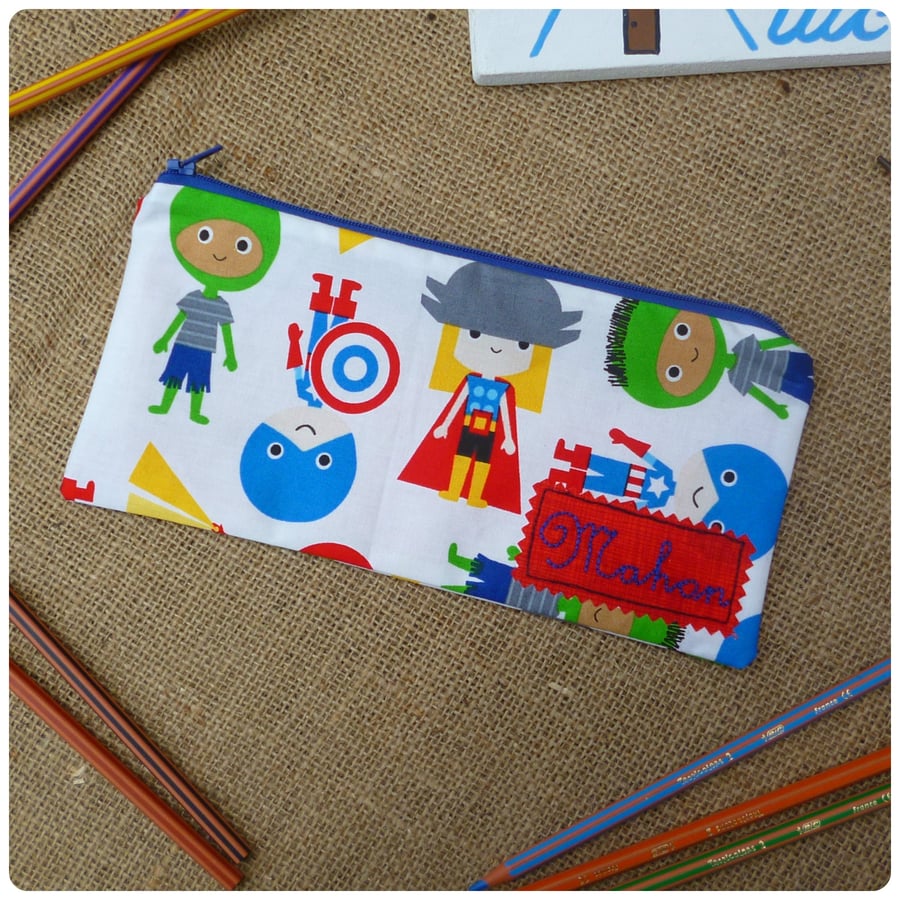 Personalised Super Boy Pencil Case (SKU00251)