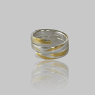 Silver And Gold Keum Boo  Wrap mRing