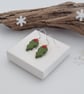 Holly Earrings - Fused Glass - Choice of Ear Wires - Image 2
