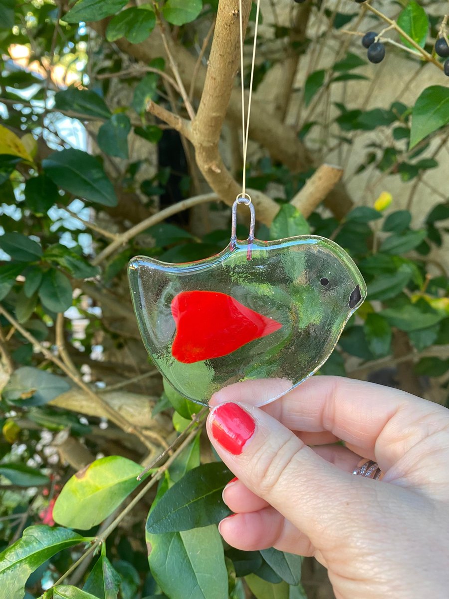 Fused Glass Love Bird