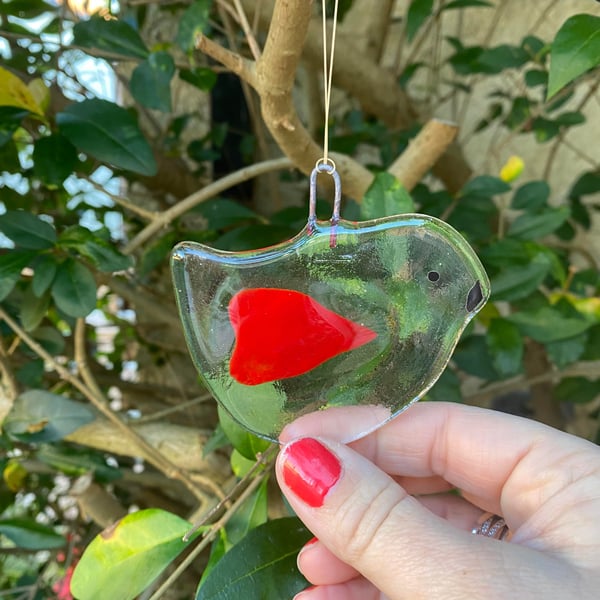 Fused Glass Love Bird