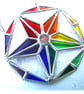 Stained Glass Rainbow Pentagon Star Suncatcher Decagon 005 - Image 2