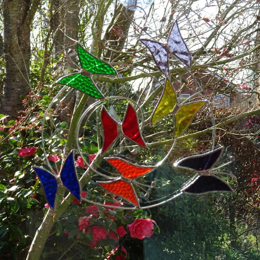 Butterfly Swirl Suncatcher - Multi Chakra