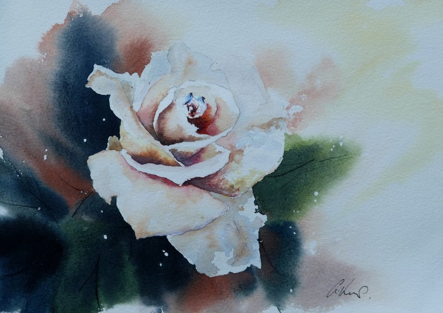 Rose, Original Watercolour Painting.