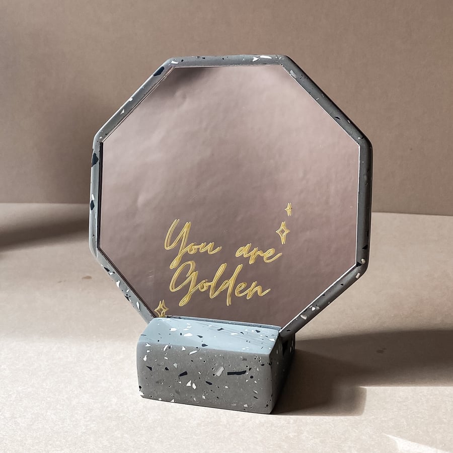 Terrazzo mirror positivity mirror positive affirmation mirror