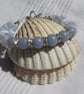 Angelite & Blue Lace Agate Gemstone Beaded Bracelet "Harmony" - Image 2