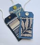 Gift Tags - Vintage denim with reclaimed curtain textiles - Blue Jeans - Image 1
