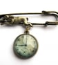 Vintage Clock Hare Pin Brooch - Image 1