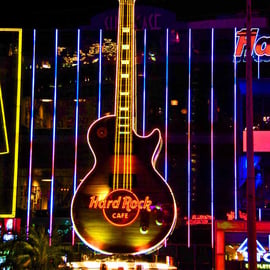 Hard Rock Cafe Guitar Las Vegas United States of America 12"x18" Print