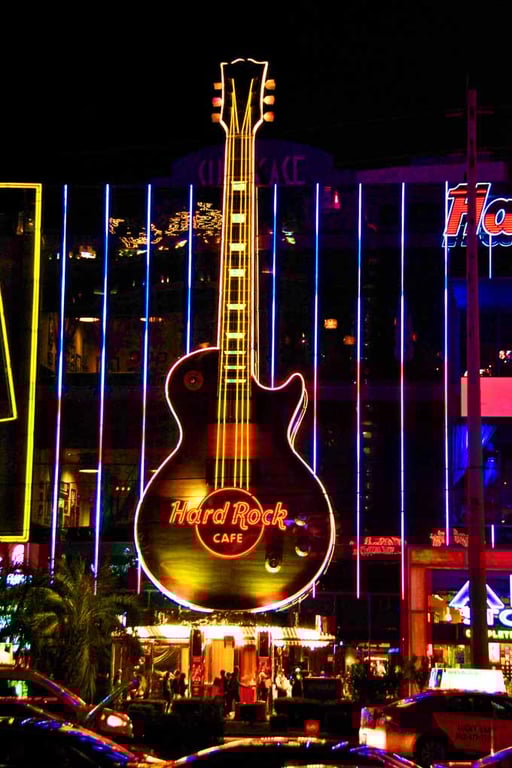 Hard Rock Cafe Guitar Las Vegas United States of America 12"x18" Print
