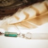 Quartz, Turquoise and Silver Pendant Necklace