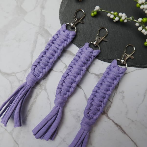 One Mermaid Tail Style Macramé Keyring