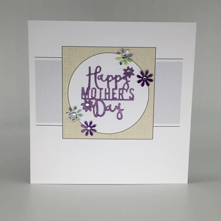 Mother’s Day card - purple sparkle