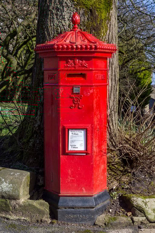 Victorian red post box print