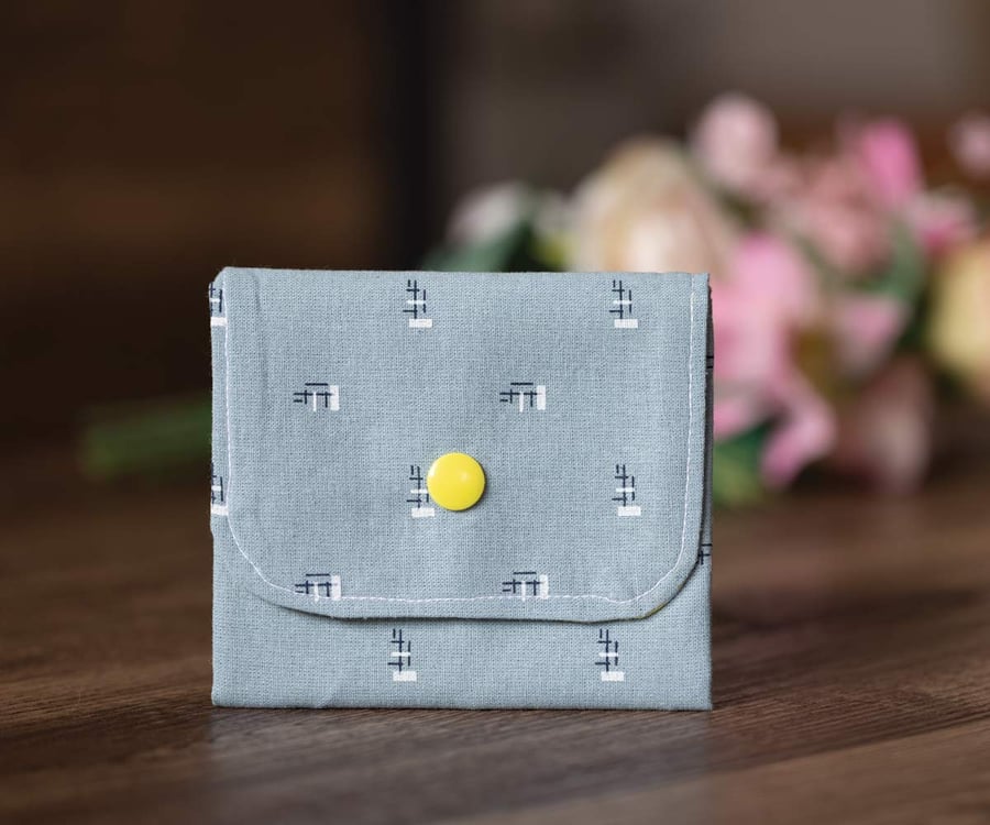 Handmade Coin Purse, Wallet Card Holder, Mini Wallet-Abstract Design-CP09