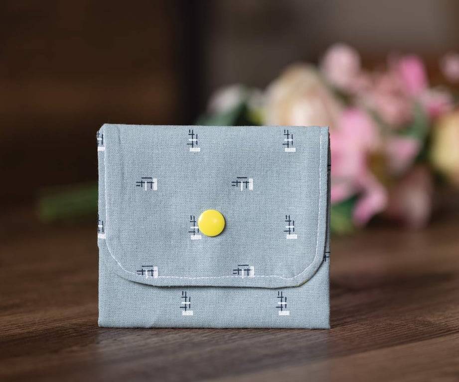 Handmade Coin Purse, Wallet Card Holder, Mini Wallet-Abstract Design-CP09