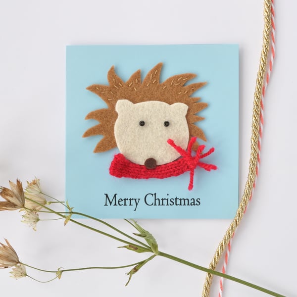 Hedgehog Christmas card