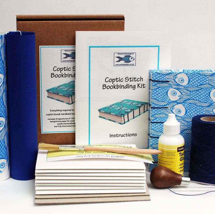 Bookbinding craft kit for coptic binding Folksy