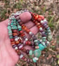 Silver and mixed gemstone bead bracelet - Image 5
