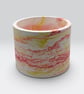 Large Plant Pot - Sunrise Marbled Red Orange and Yellow Pot Holder  - Image 9
