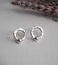 Earrings - Little Silver hoop ring stud earrings - Image 3