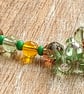 Amber Forest - Handcrafted Amber and Green Cluster Bracelet - Image 4