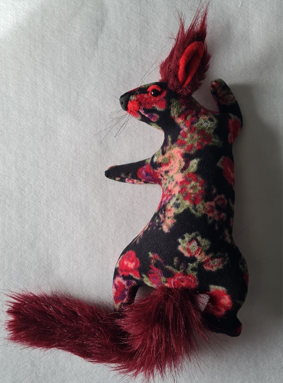  Faux squirrel wall mount -rose pattern  squirrel