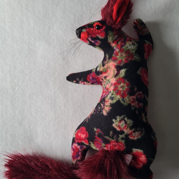  Faux squirrel wall mount -rose pattern  squirrel