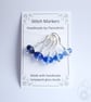 Lampwork Stitch Markers - Blue Gradient - Image 1