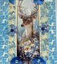 Hand Crafted Decoupage Chistmas Card - Happy Christmas (3206) Stag Reindeer