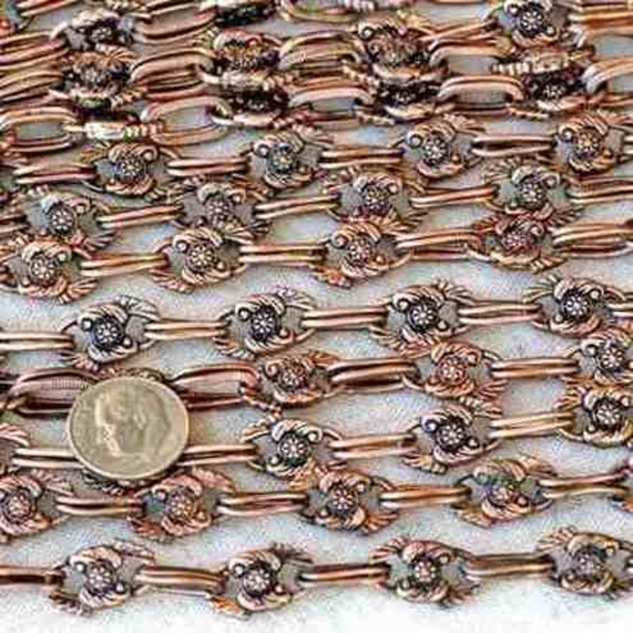 Antique Copper Fancy Chain 50cm