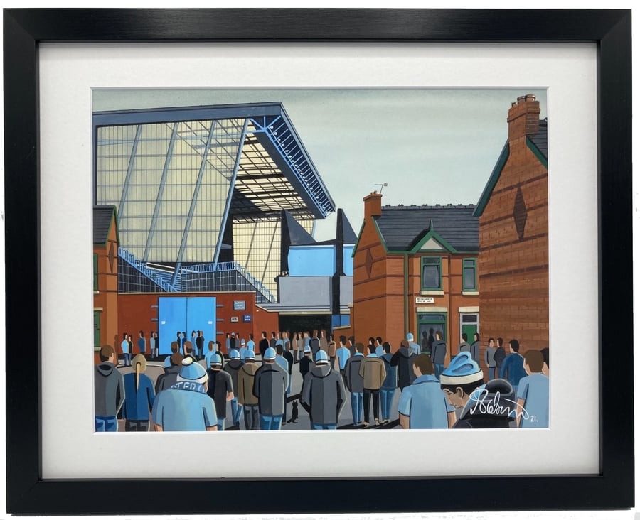 Manchester C. Framed & Unframed Art Print, City Football Club FC, Stadium Gift