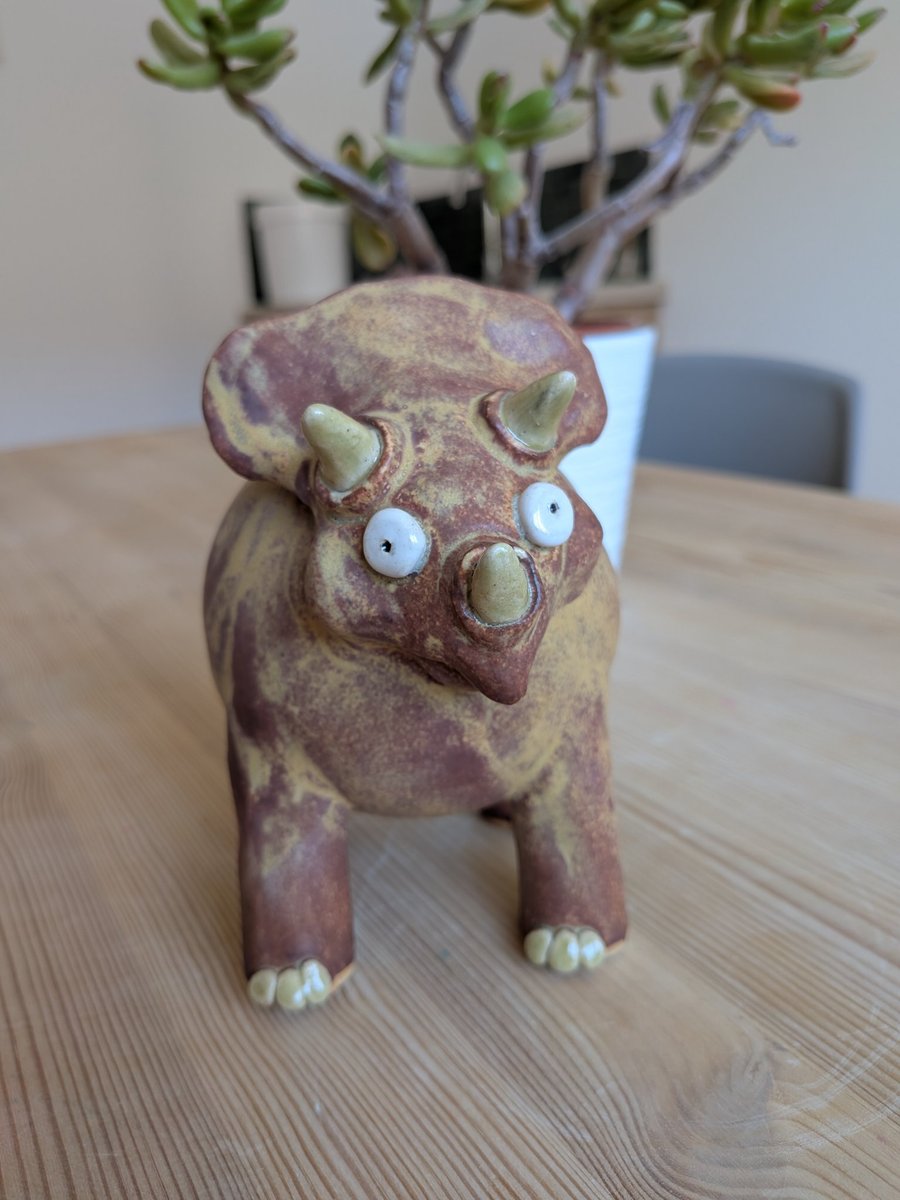 Ceramic triceratops