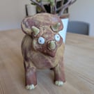 Ceramic triceratops cute ornament 